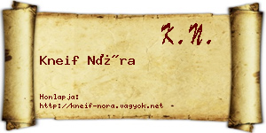 Kneif Nóra névjegykártya