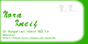 nora kneif business card